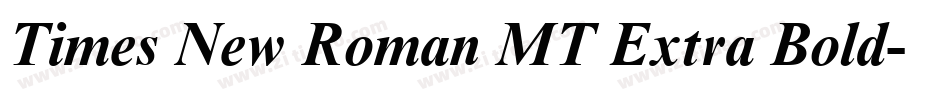 Times New Roman MT Extra Bold字体转换